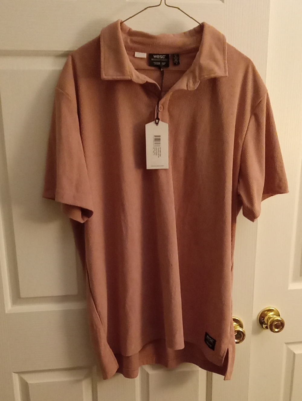 WESC unisex Corduroy Polo NWT